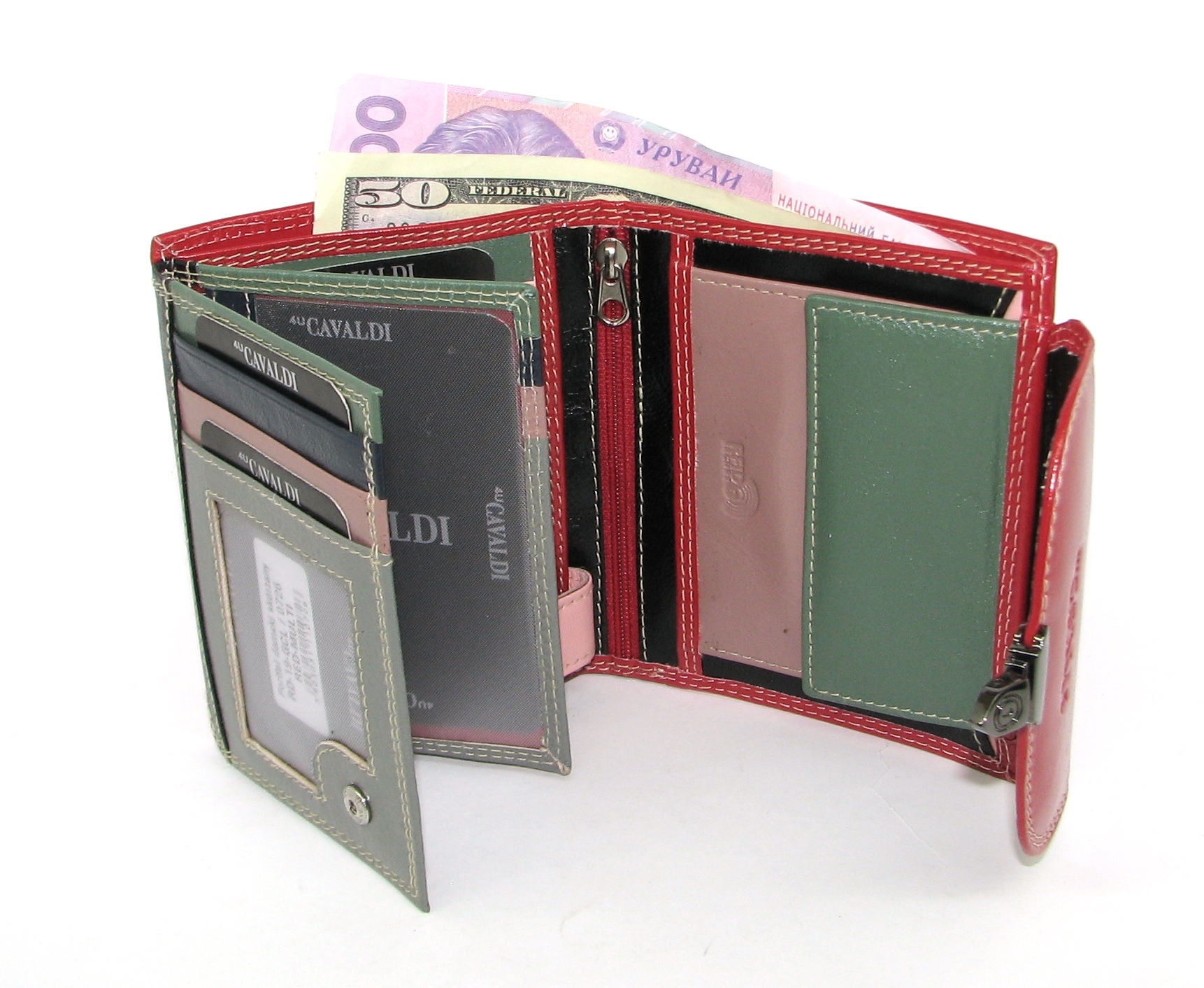 Кошелек женский Cavaldi RD-19-GCL RED-Multi Кошелек женский Cavaldi RD-19-GCL RED-Multi